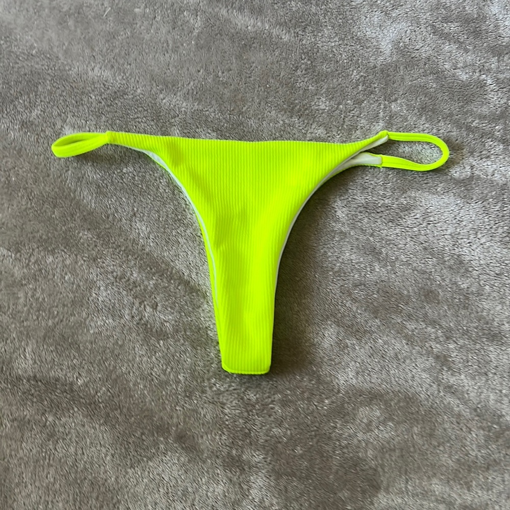 neon yellow bikini bottom